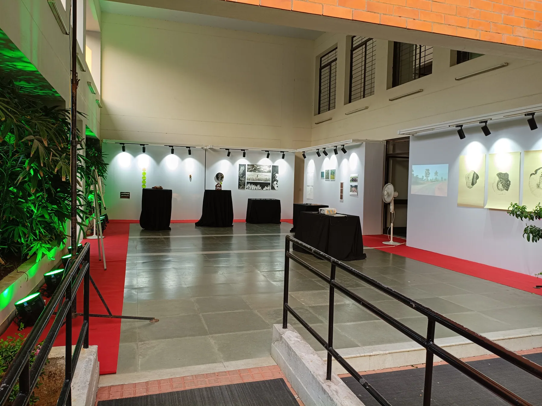 View over the ramp into the art exhibition